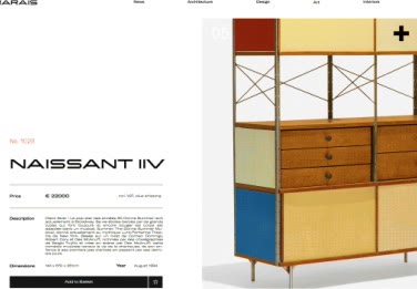 Formiture — A catalogue page for a colour-blocked modular shelf