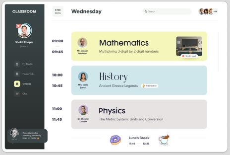 Scale — Moodboard reference — a schedule view