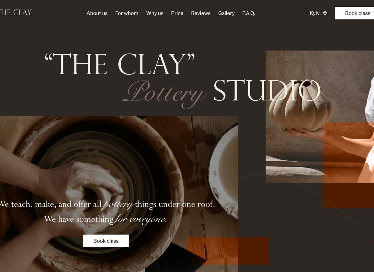 The Clay — Studio welcome