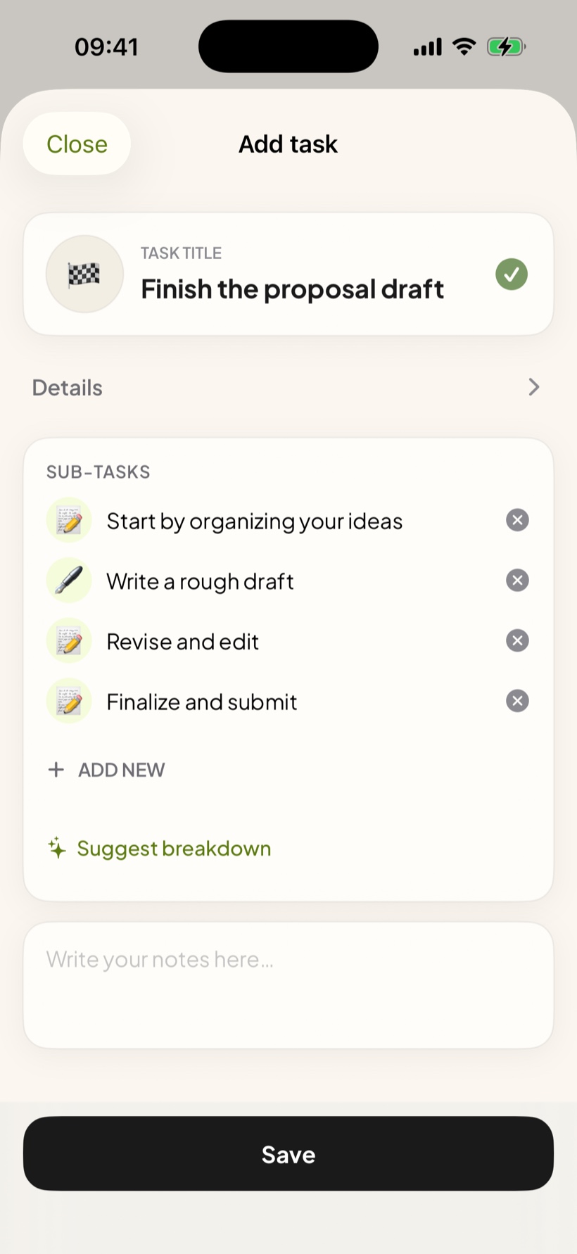 Tunto — The app suggests the steps